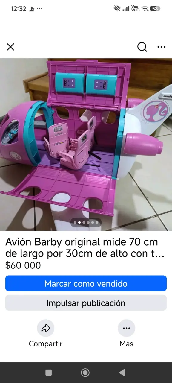Avión Barbie original de juguete - 4