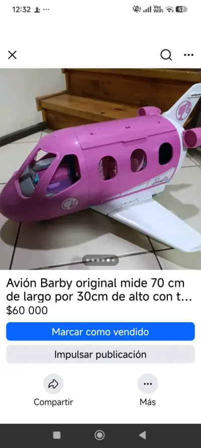 Avión Barbie original de juguete - miniatura 5