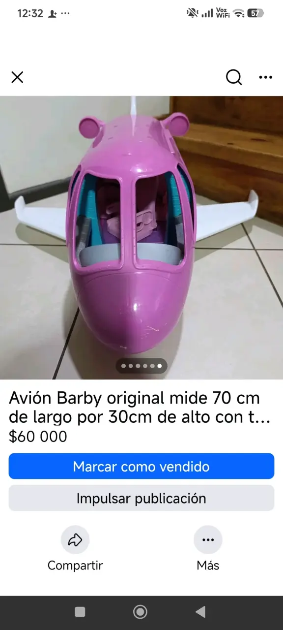 Avión Barbie original de juguete - 6