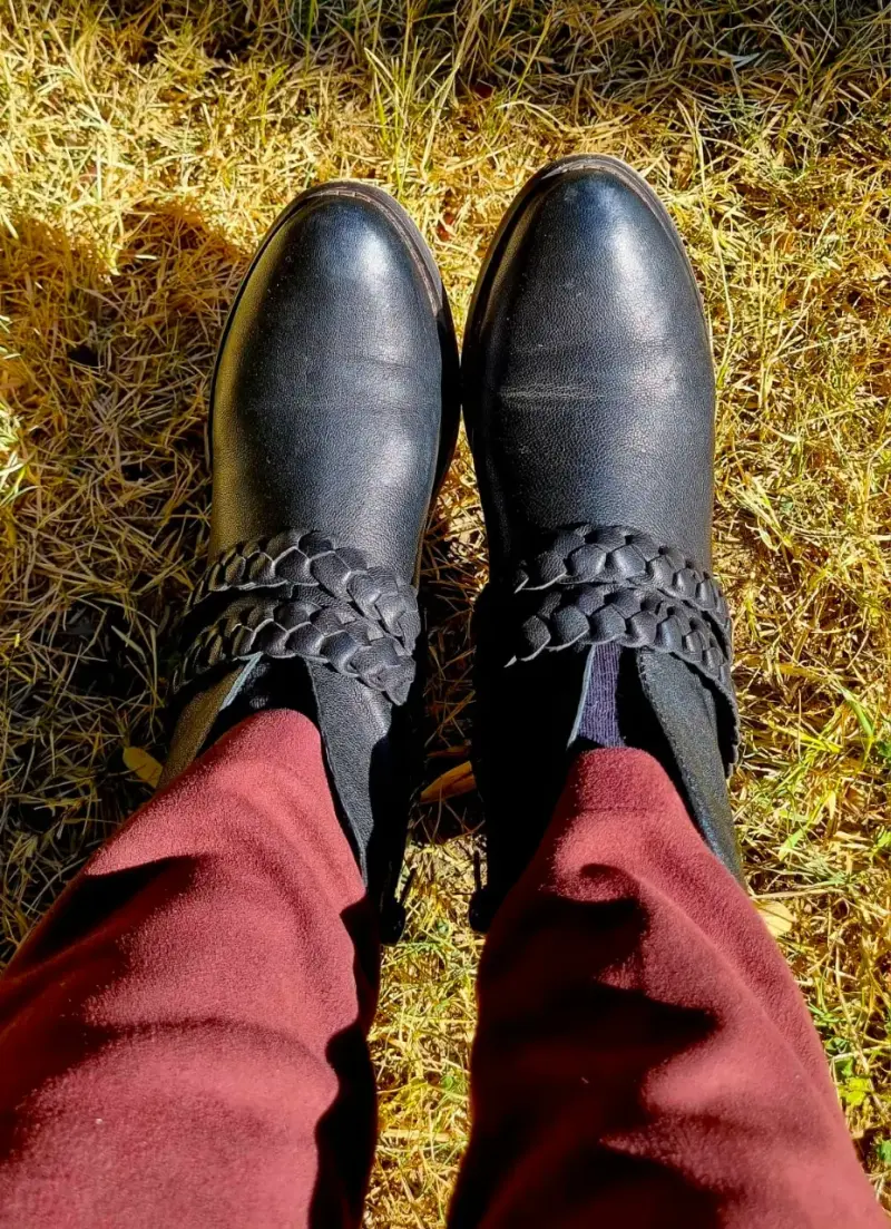 Botines Umbrale de Cuero Negro – Talla 38 - 2