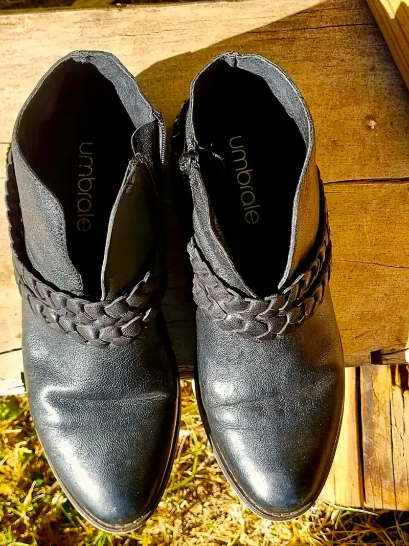 Botines Umbrale de Cuero Negro – Talla 38 - 5