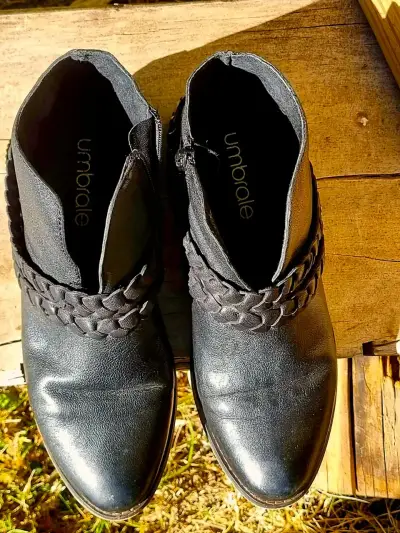 Botines Umbrale de Cuero Negro – Talla 38 - miniatura 5