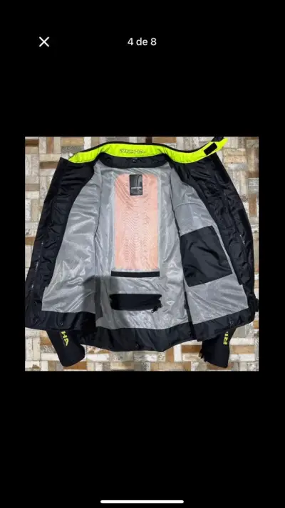 Chaqueta de moto Richa negra y amarilla - miniatura 3