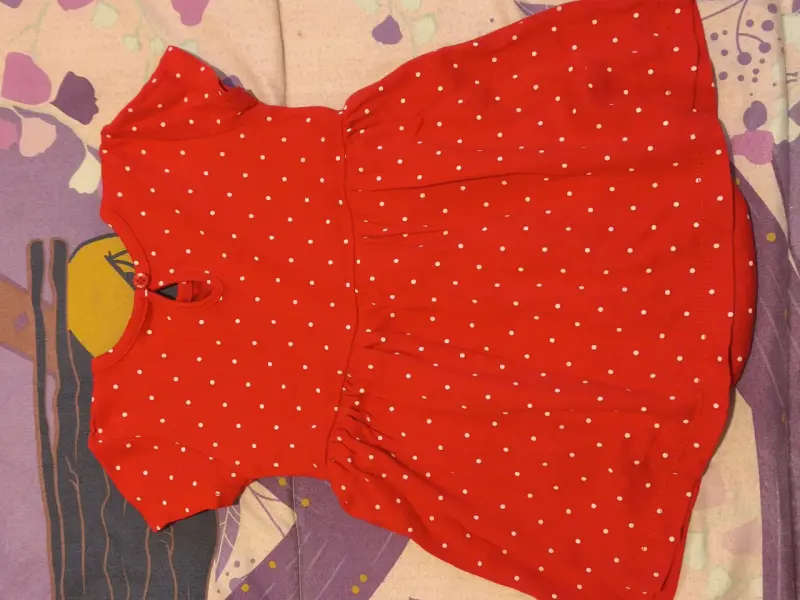Vestido navideño rojo para bebé - 2