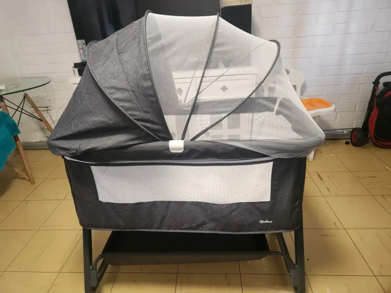 Cuna colecho Opaline gris con ruedas - 2