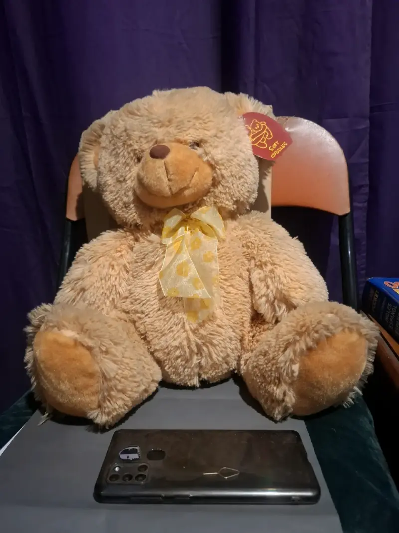 Osito de peluche con lazo amarillo - 3