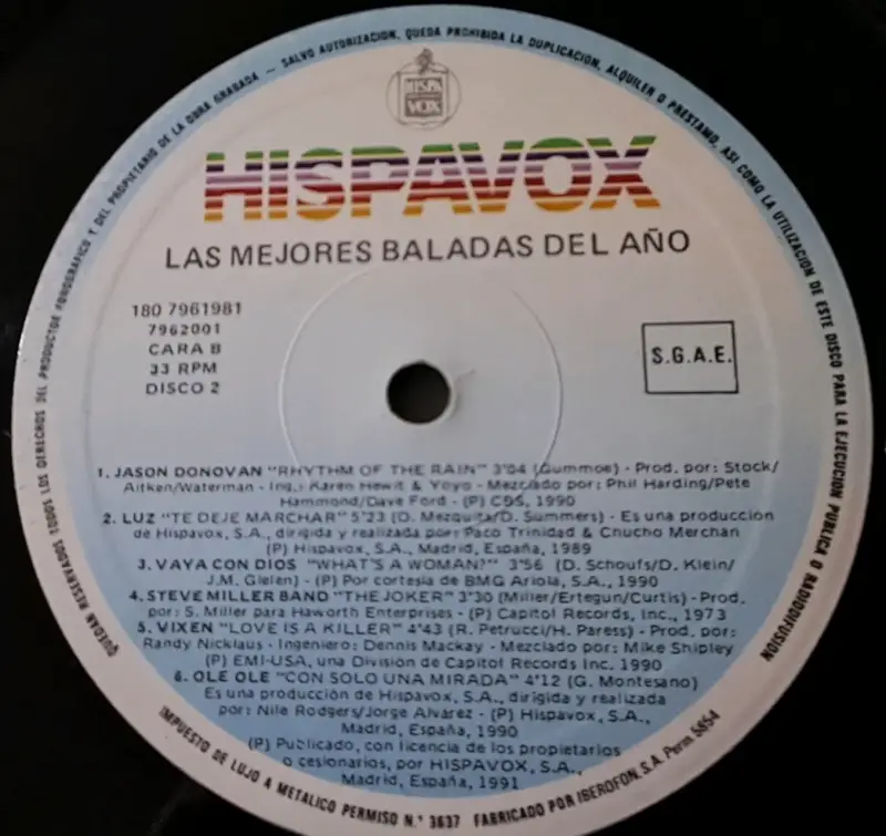 Vinilo Las Mejores Baladas del año - 4