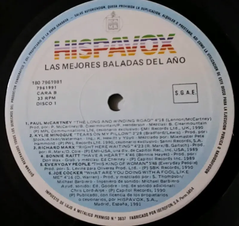 Vinilo Las Mejores Baladas del año - 5