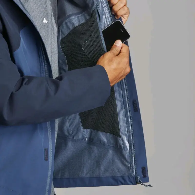 Chaqueta impermeable azul para hombre - 2