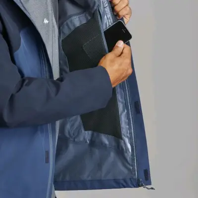 Chaqueta impermeable azul para hombre - miniatura 2