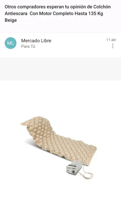 Colchón antiescaras con motor beige - miniatura 1