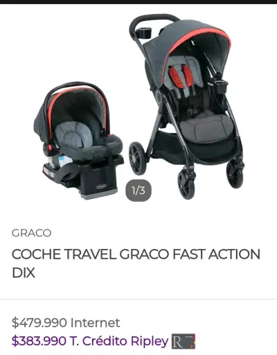 Coche Travel Graco Fast Action Dix - miniatura 1