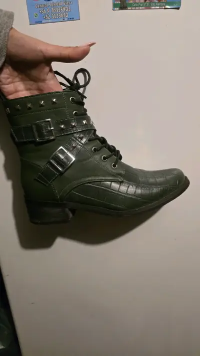 Botines gotta nuevos 36 verdes hebillas y tachas - miniatura 1