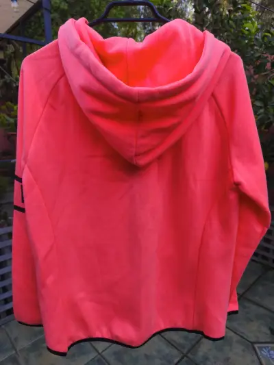 Polerón deportivo Revup, coral neón con capucha - miniatura 2