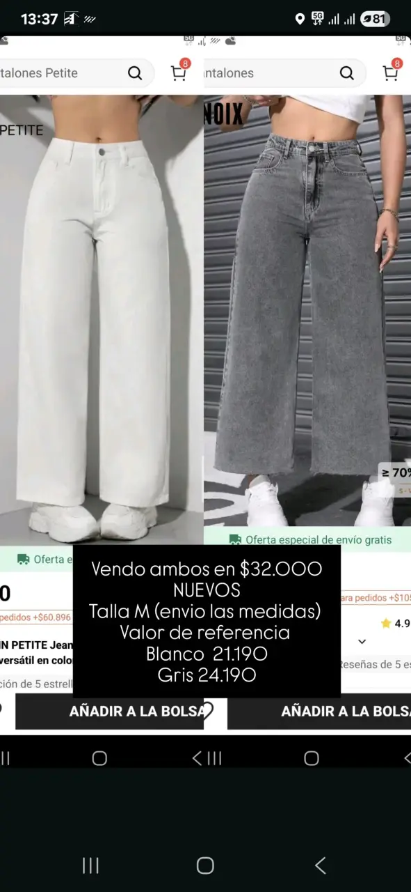 Jeans negros y blancos para mujer - 4