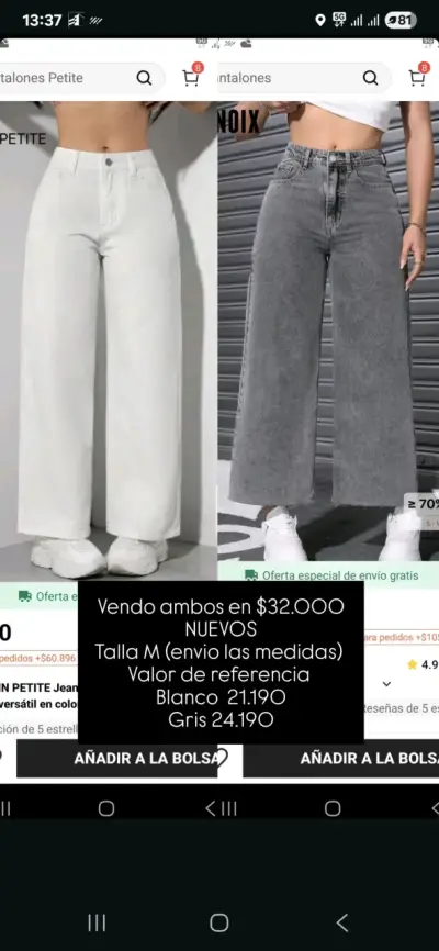 Jeans negros y blancos para mujer - miniatura 4