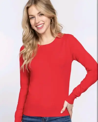 Suéter rojo Cluster para mujer - miniatura 3