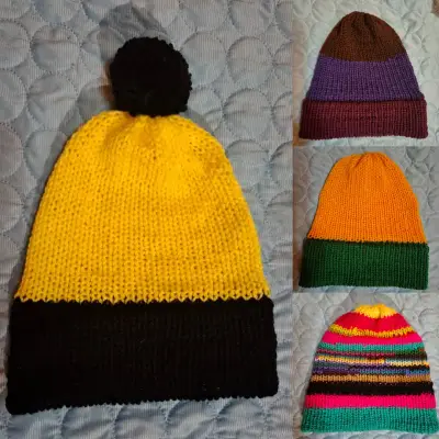 Gorro de lana multicolor con/sin pompón - miniatura 5