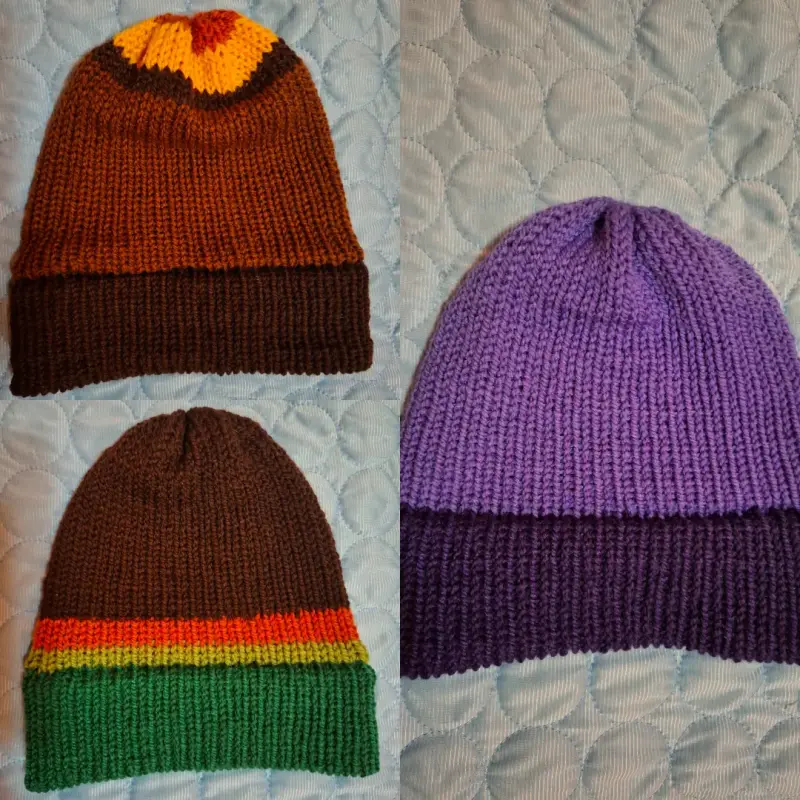 Gorro de lana multicolor con/sin pompón - 6