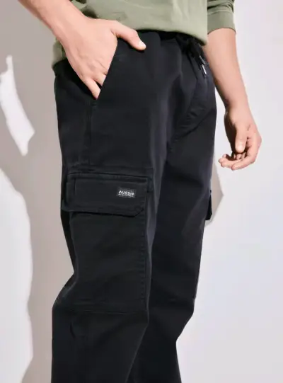 Pantalones cargo negros Aussie M hombre - miniatura 1