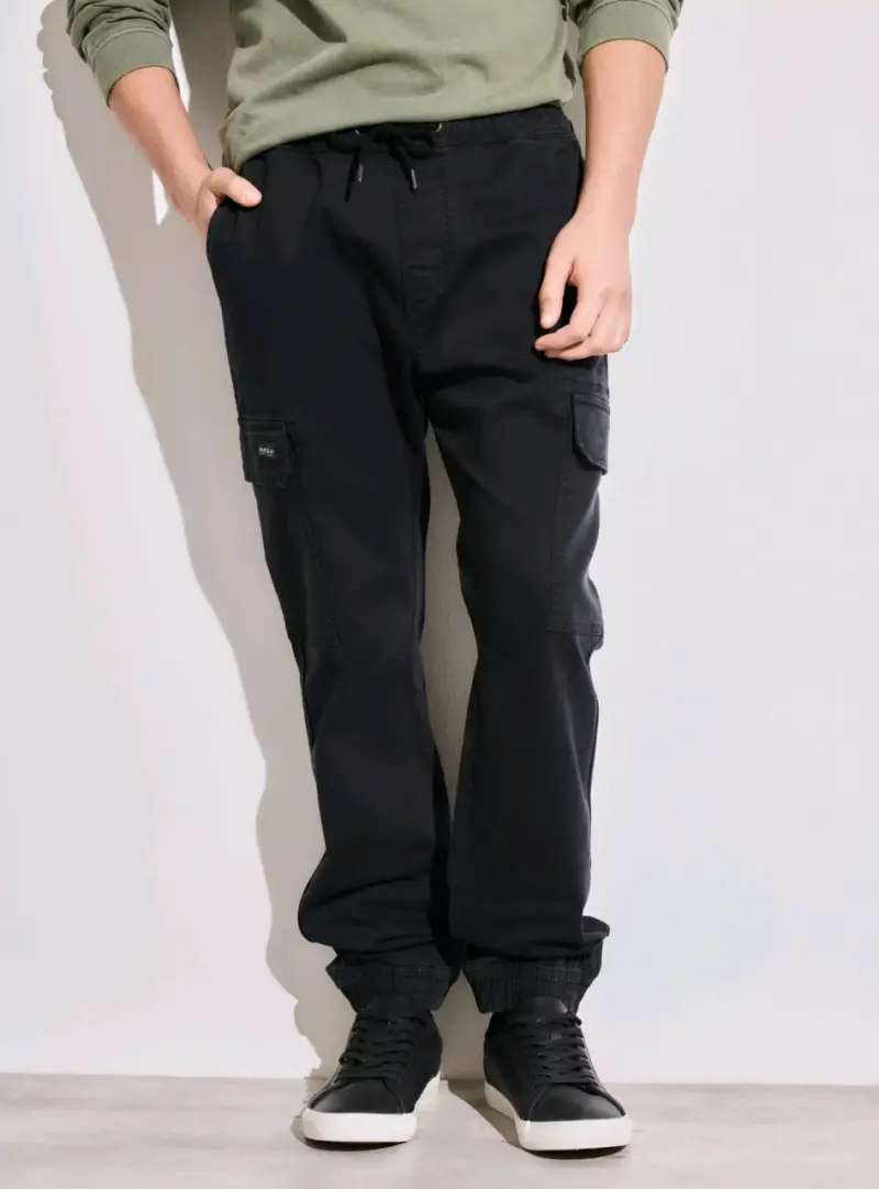 Pantalones cargo negros Aussie M hombre - 2