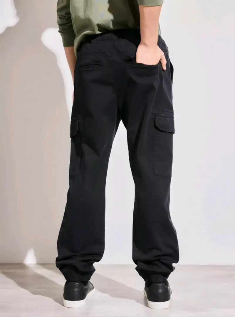 Pantalones cargo negros Aussie M hombre - 3