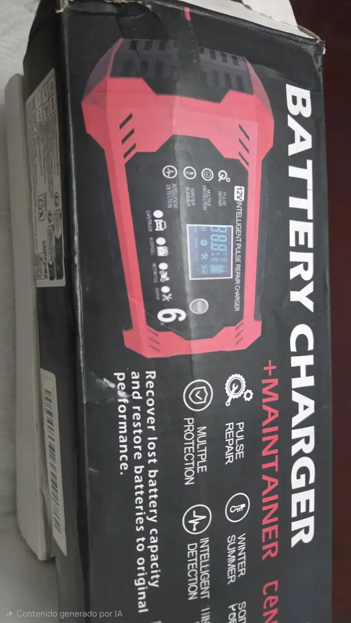Cargador de batería 12V 6A para auto - 2