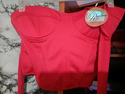 Top corset rojo Real - miniatura 1