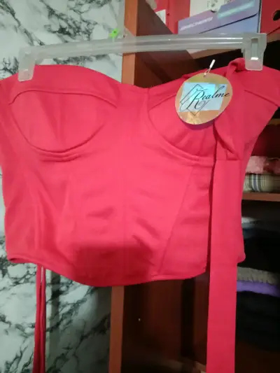 Top corset rojo Real - miniatura 2