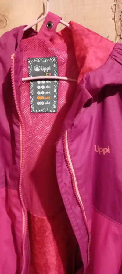 Chaqueta impermeable lippi para niña fucsia - miniatura 2