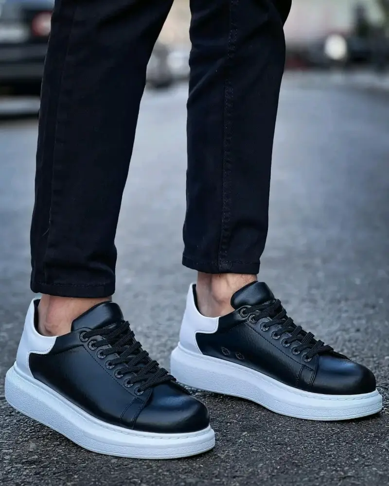Zapatillas urbanas blancas y negras unisex - 3