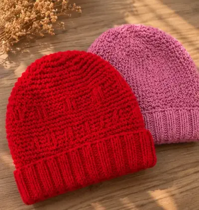 Gorros tejidos a mano coloridos - miniatura 2