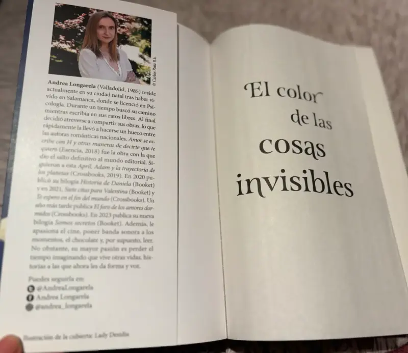Libro 'El color de las cosas invisibles' de Andrea Longarela - 2