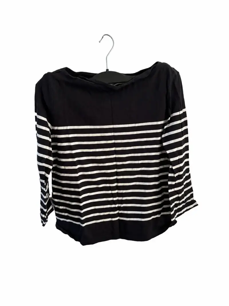 Polera mujer mango cuello bote elasticada - 1