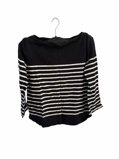 Polera mujer mango cuello bote elasticada - miniatura 1