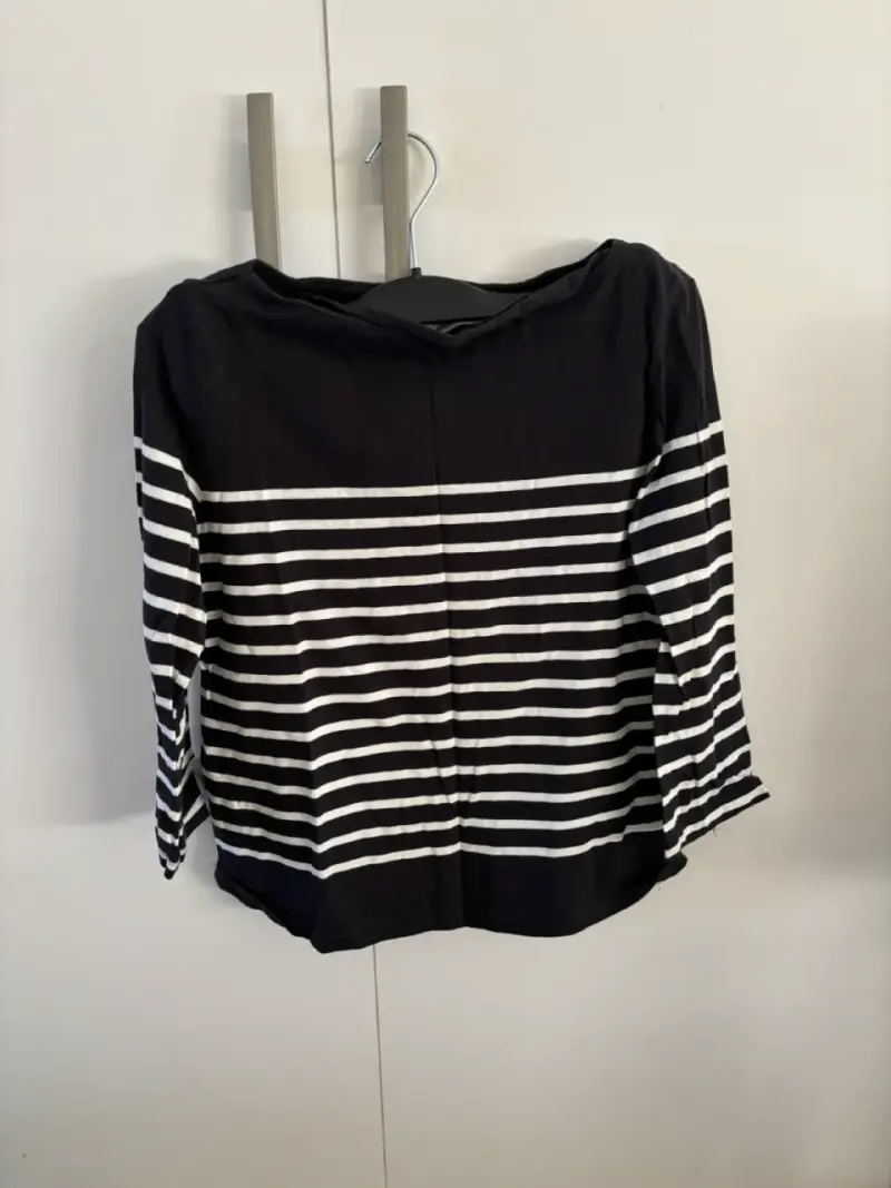 Polera mujer mango cuello bote elasticada - 2