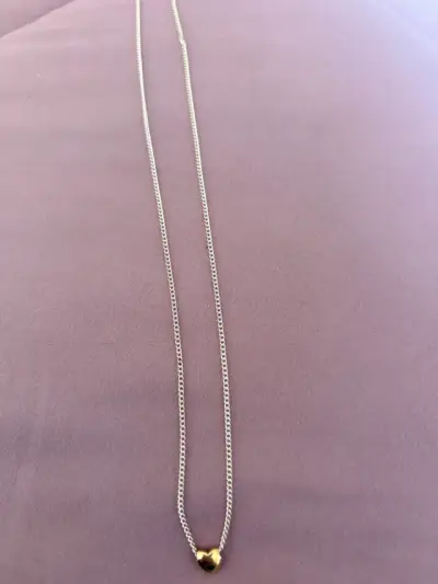 Collar de plata Tous con dije de corazón bañado en - miniatura 2