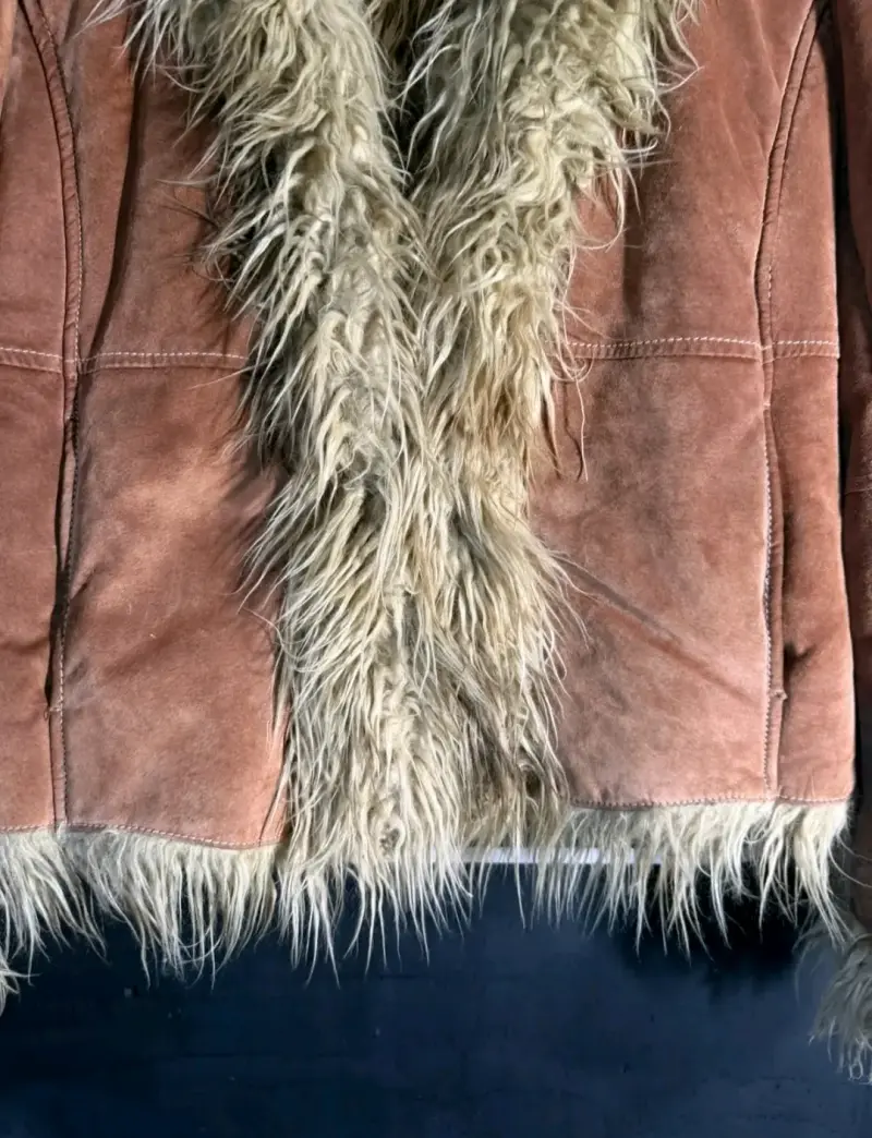 Chaqueta de cuero con forro de piel sintética - 6