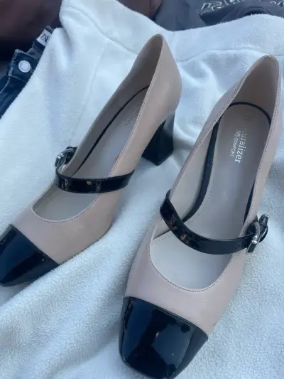 Zapatos de tacón Naturalizer beige y negro - miniatura 1