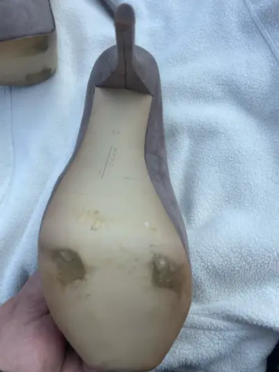 Zapatos de tacón Zara beige usados - miniatura 1
