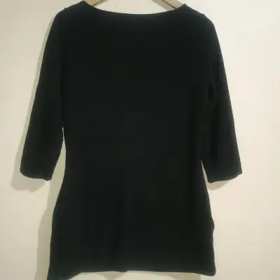 Vestido negro de manga 3/4 - miniatura 3