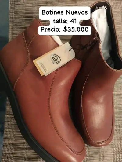 Botines de cuero nuevos talla 41 - miniatura 1