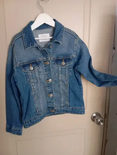 Chaqueta de mezclilla Zara azul - miniatura 1