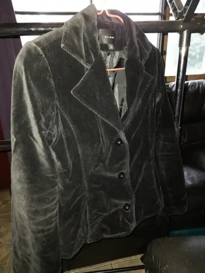 Blazer de terciopelo negro Alaniz - miniatura 1
