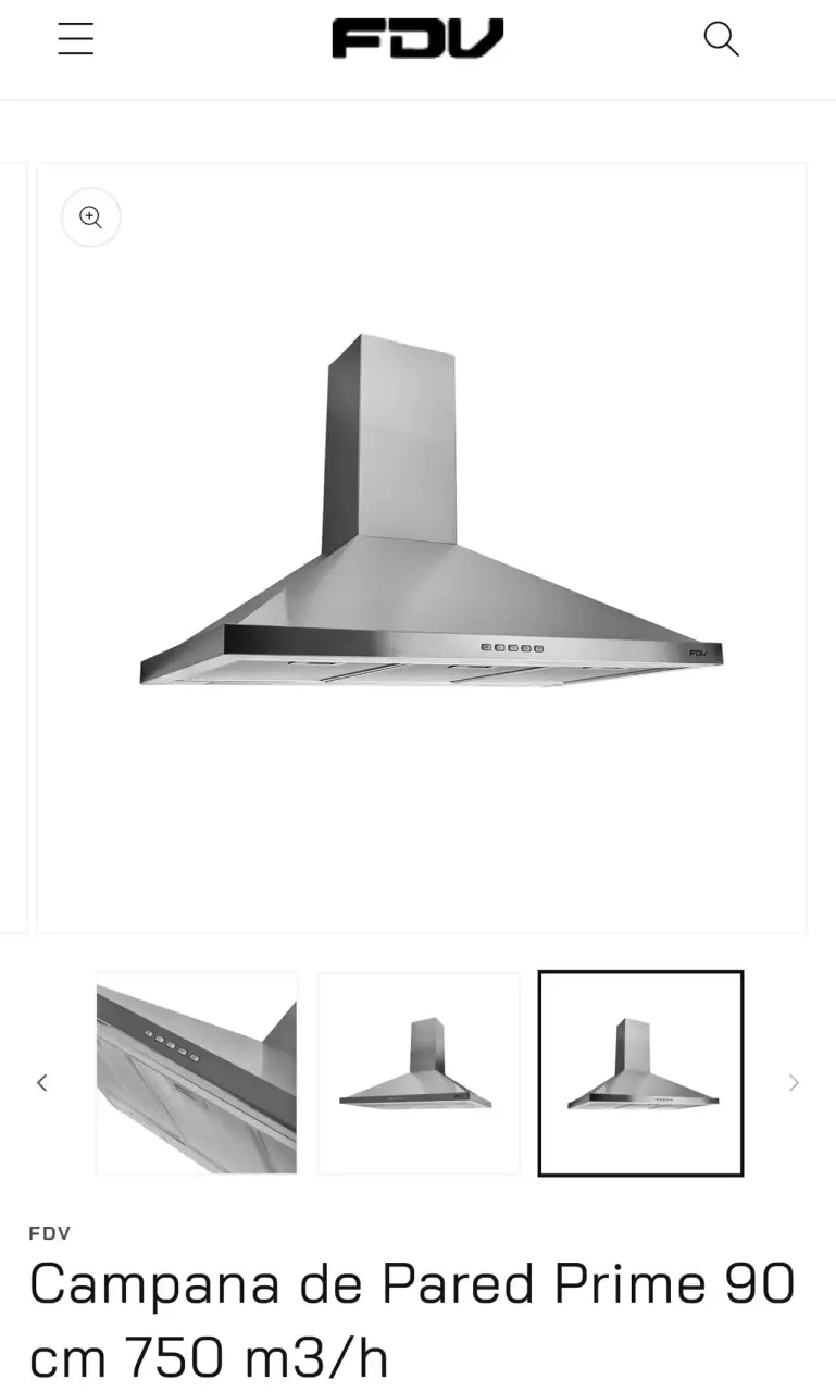 Campana extractora de acero inoxidable FDV - 2