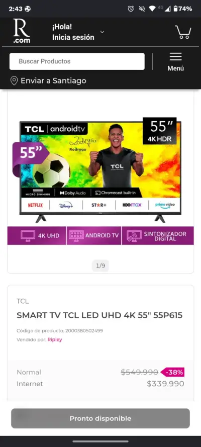 Televisor 4K UHD 55'' - miniatura 3