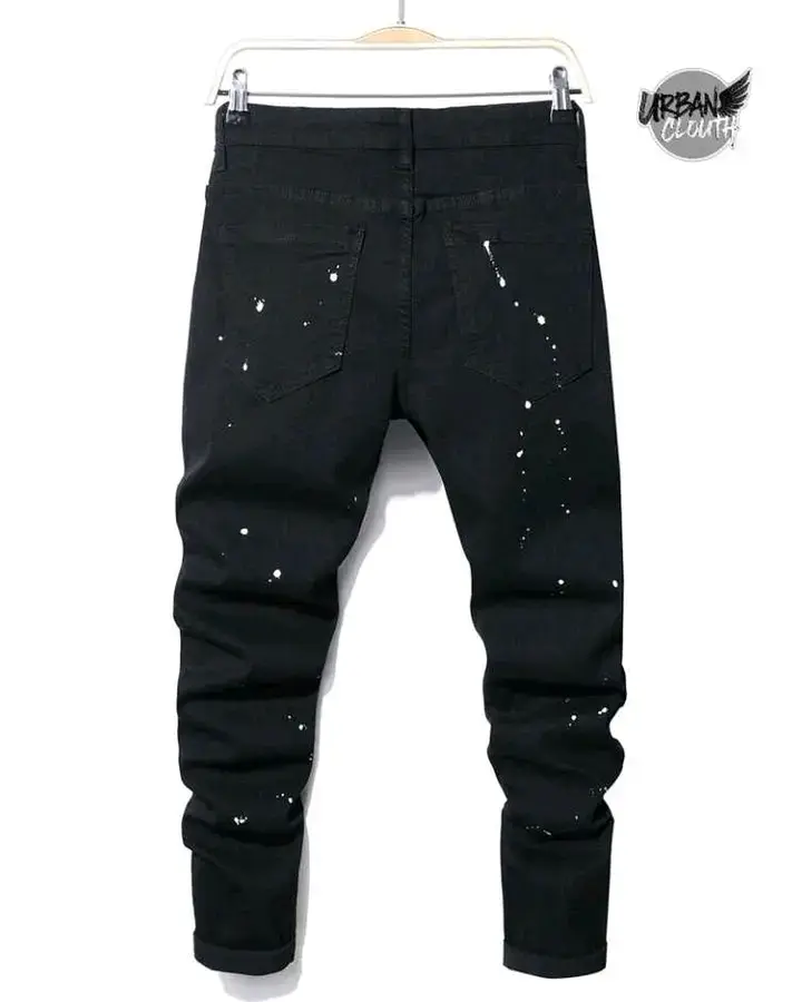 Jeans negros desgastados estilo urbano - 2