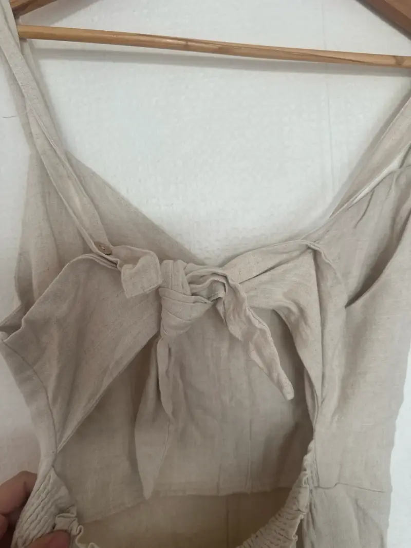 Nuevo enterito lino talla L - 4