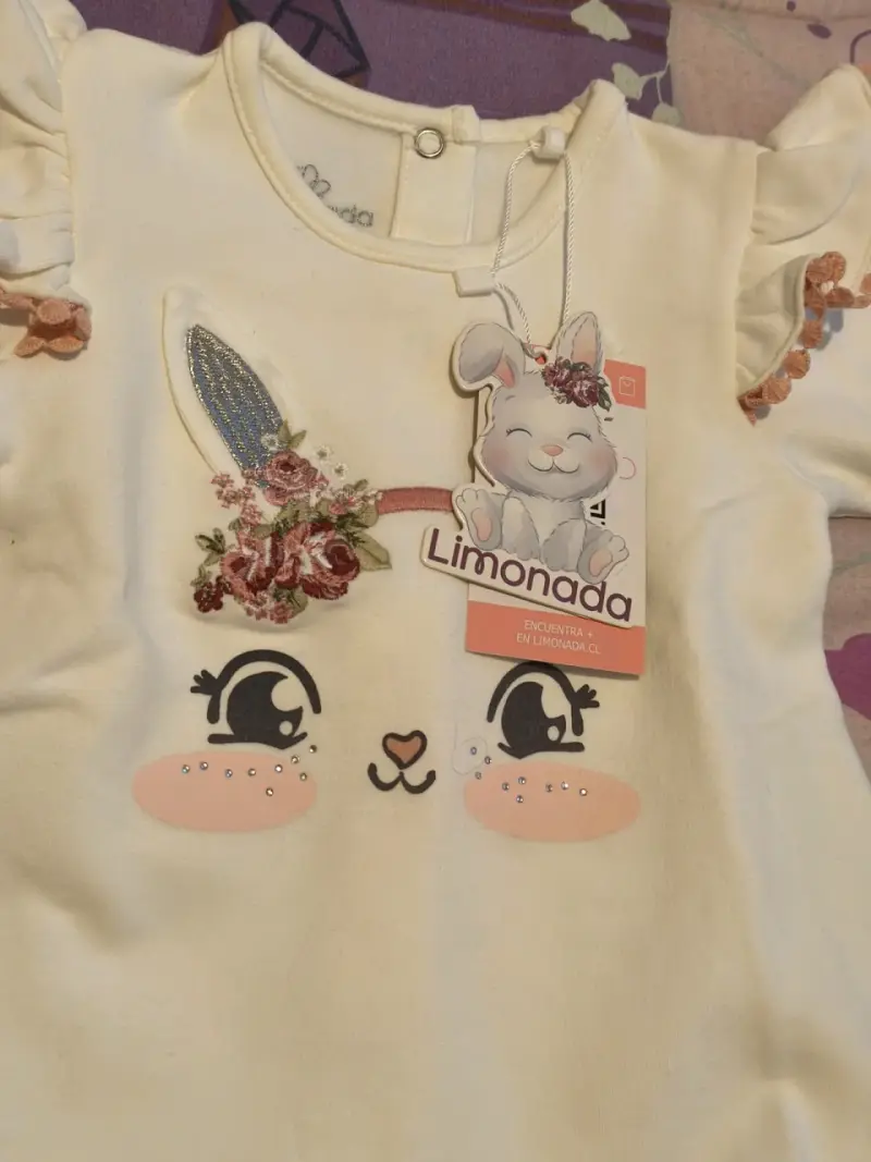 Conjunto de bebé Limónada con diseño de conejito - 3