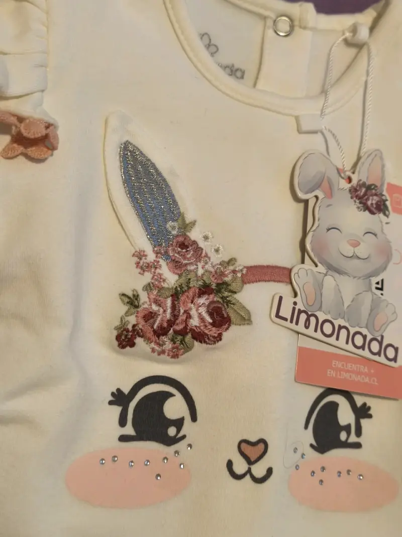Conjunto de bebé Limónada con diseño de conejito - 6